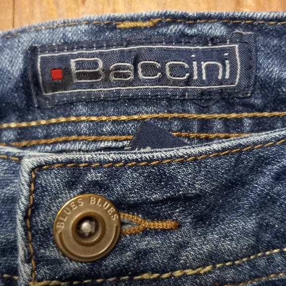 Baccini Jeans Womens  Size 12 Blue Straight Leg Mid Rise. Distressed. - Picture 9 of 10